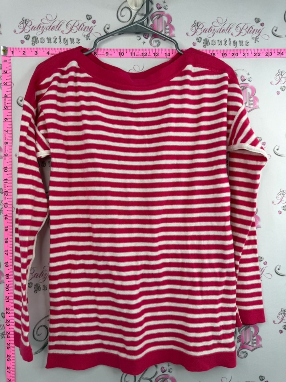 GAP Striped Crewneck Sweater with red and White stripes, comfy, casual, cozy